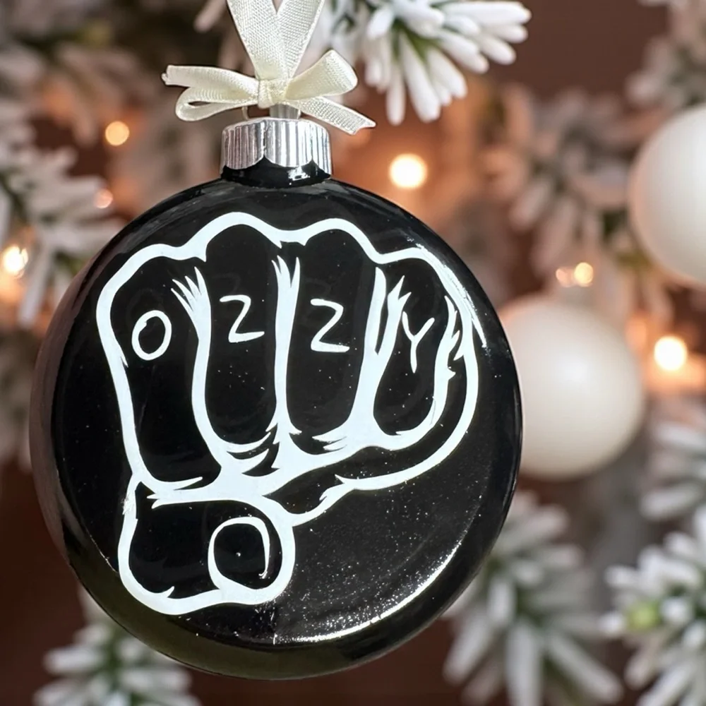 Celebrate a Legend: Hand-Painted Ozzy Christmas Ornaments! 🎶 Custom Made